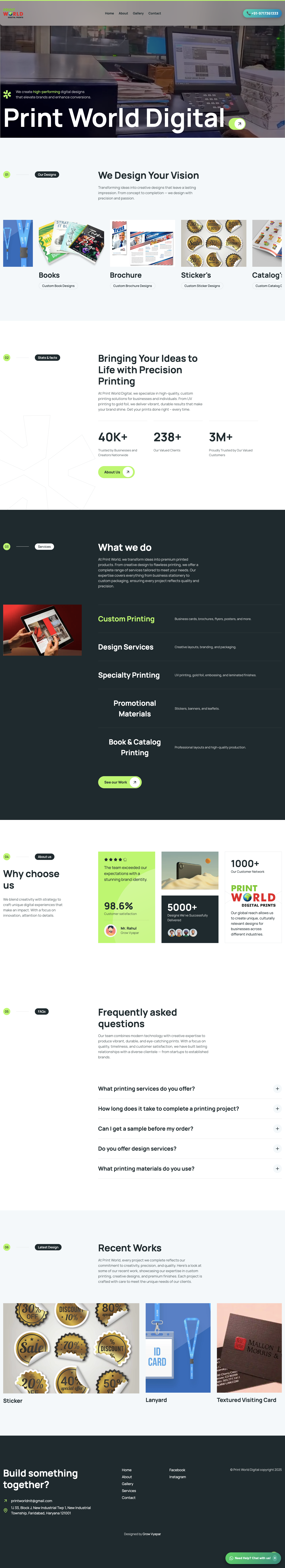 Gym Supplement Website by Grow Vyapar