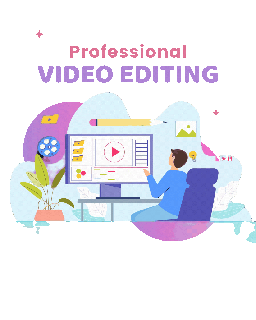 Professional Video Editing Interface